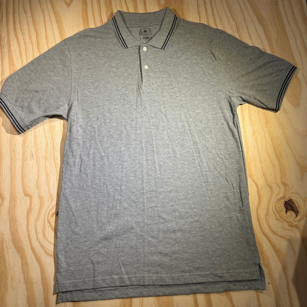 Foot Locker Mens Gray Short Sleeve Tipped Collar Polo Shirt Size Large